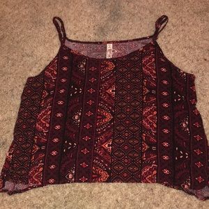 cropped flowy tank top